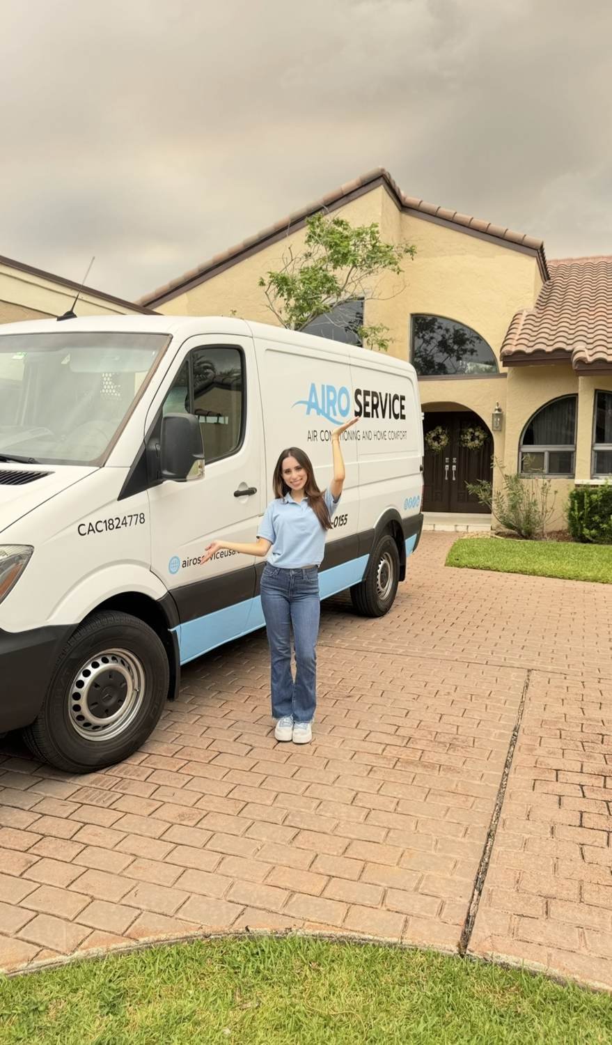 Airo Service van at a South Florida home